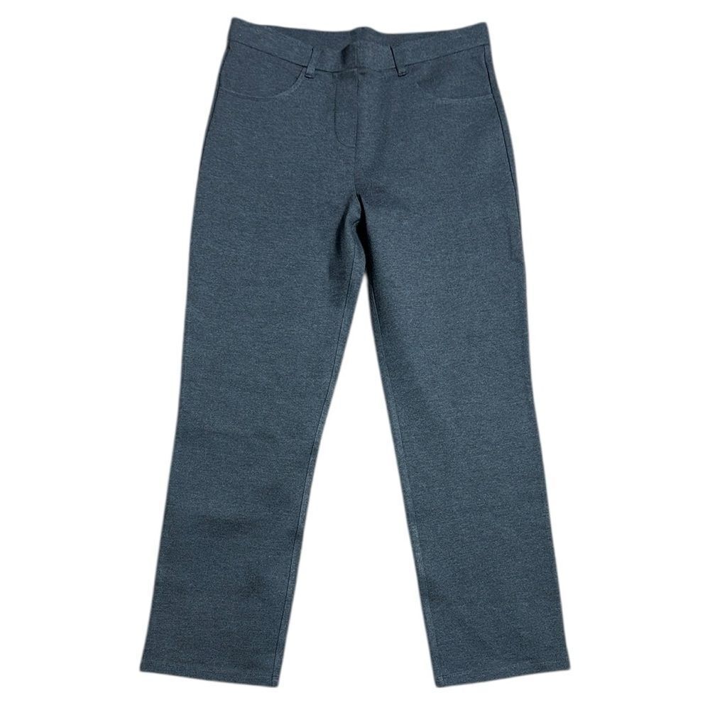 Quince women’s medium ultra stretch ponte straight leg‎ 4 pocket pants charcoal